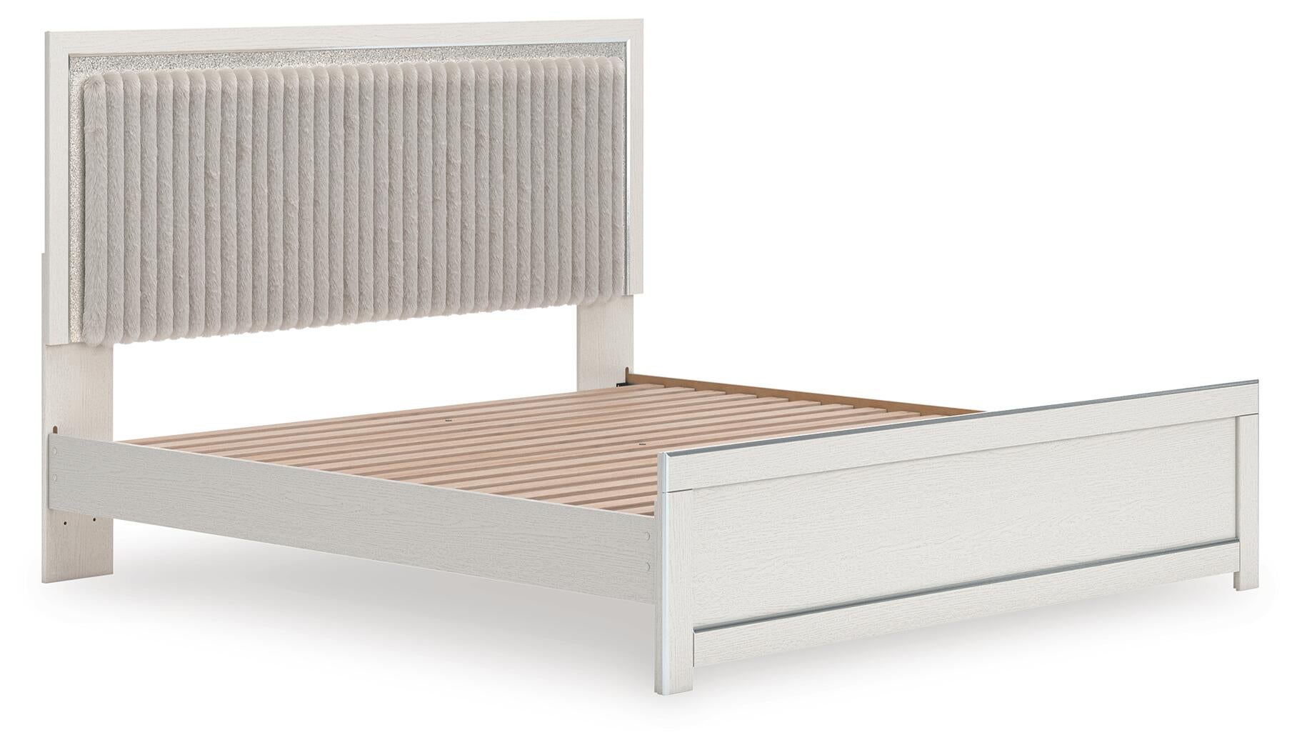 Birmonton  Upholstered Panel Platform Bed, Dresser, Mirror And Nightstand Signature Design by Ashley®