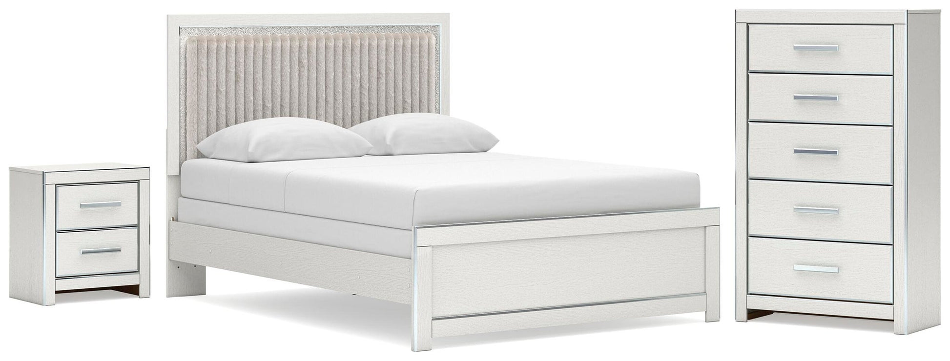 Birmonton  Upholstered Panel Bed, Dresser, Mirror And Nightstand Signature Design by Ashley®