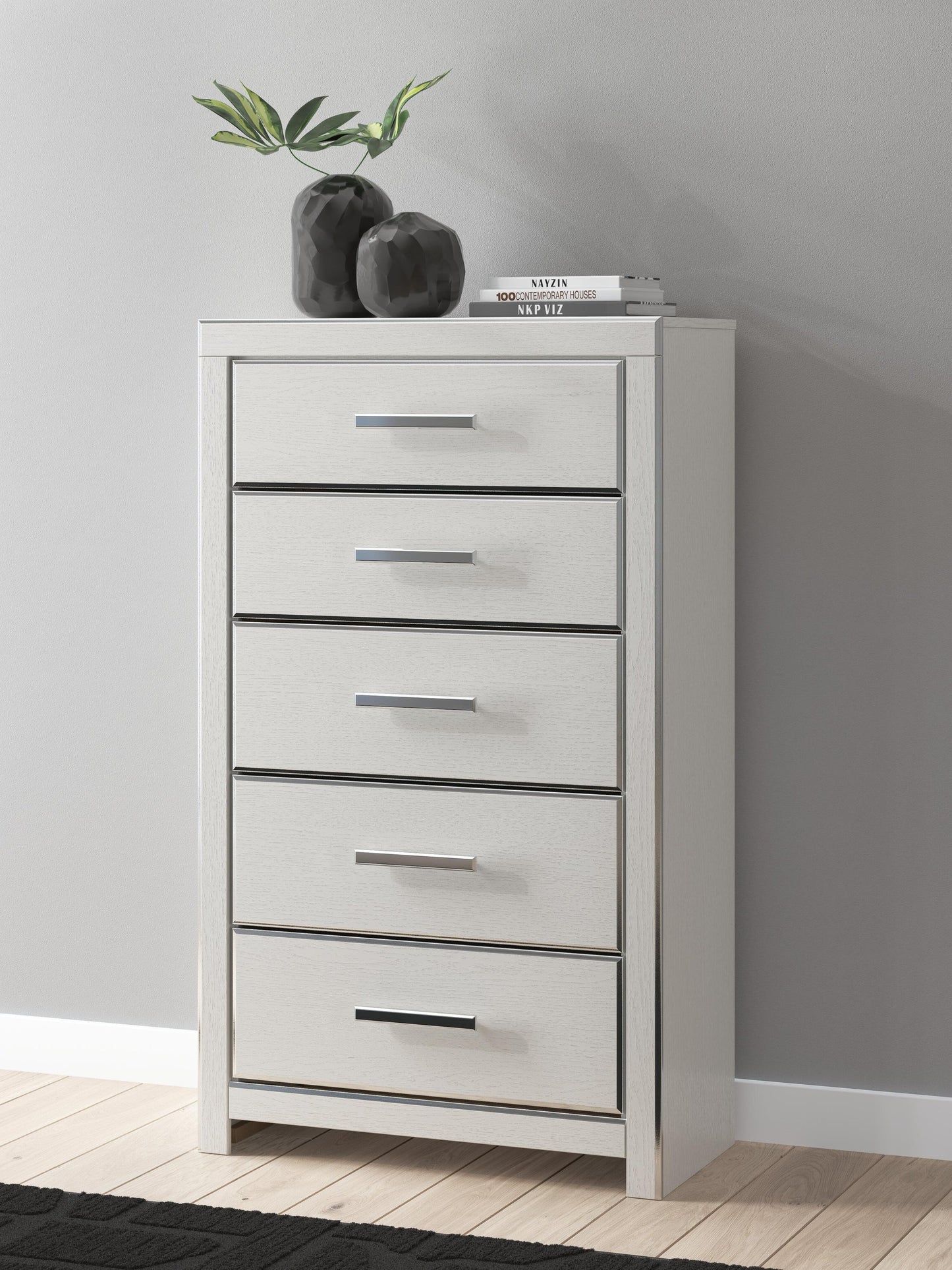 Birmonton  Upholstered Panel Platform Storage Bed, Dresser, Mirror, Chest And Nightstand