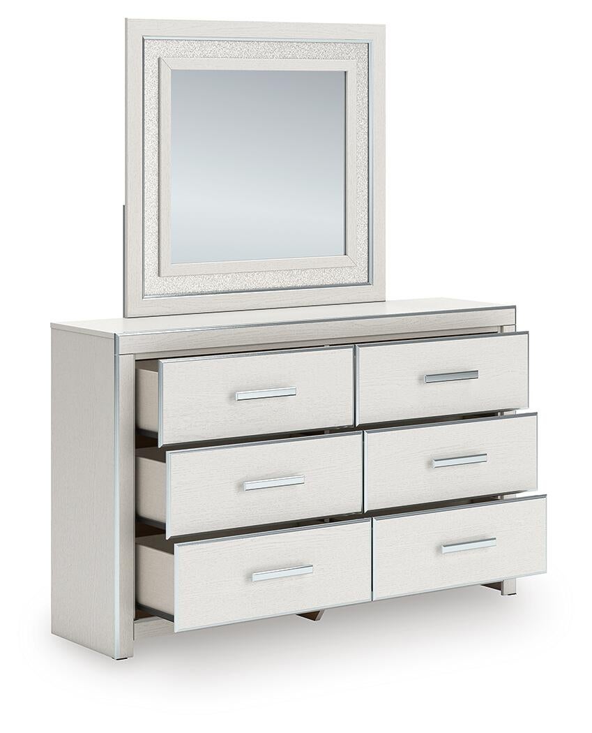 Birmonton  Upholstered Panel Platform Bed, Dresser, Mirror And Nightstand Signature Design by Ashley®