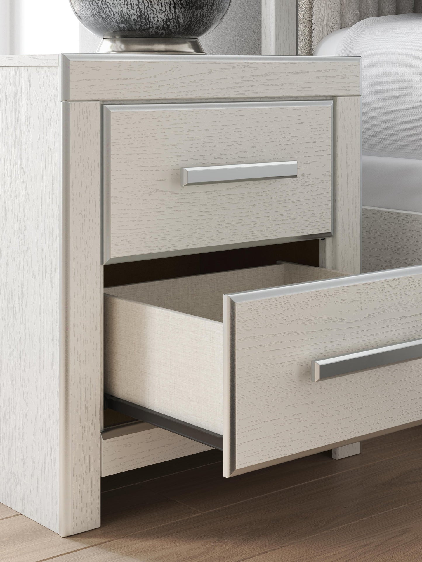 Birmonton  Upholstered Panel Platform Bed, Dresser, Mirror And Nightstand Signature Design by Ashley®