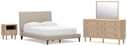 Cielden  Upholstered Bed With Roll Slats, Dresser, Mirror And Nightstand Signature Design by Ashley®