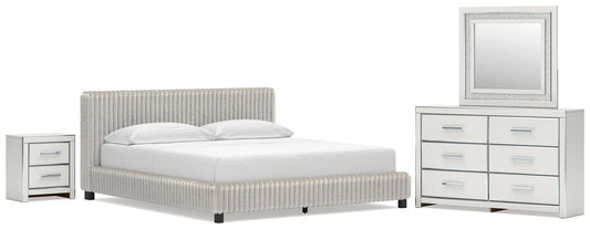 Zuraleus California  Upholstered Bed, Dresser, Mirror And Nightstand Signature Design by Ashley®