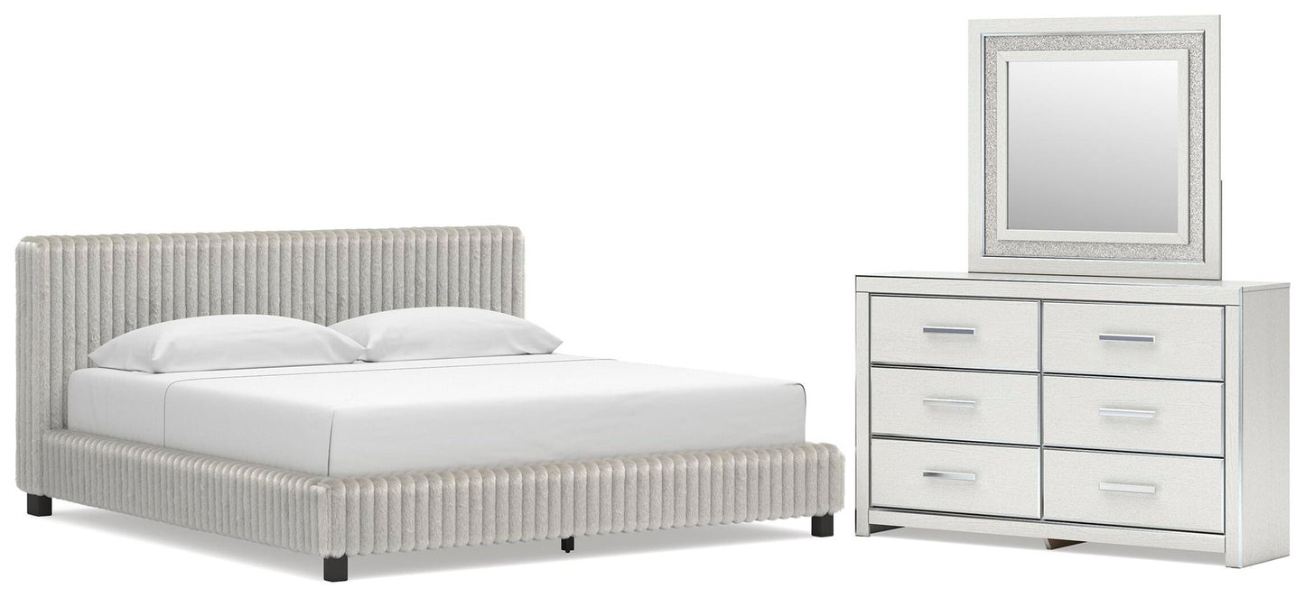 Birmonton  Upholstered Bed, Dresser And Mirror Signature Design by Ashley®