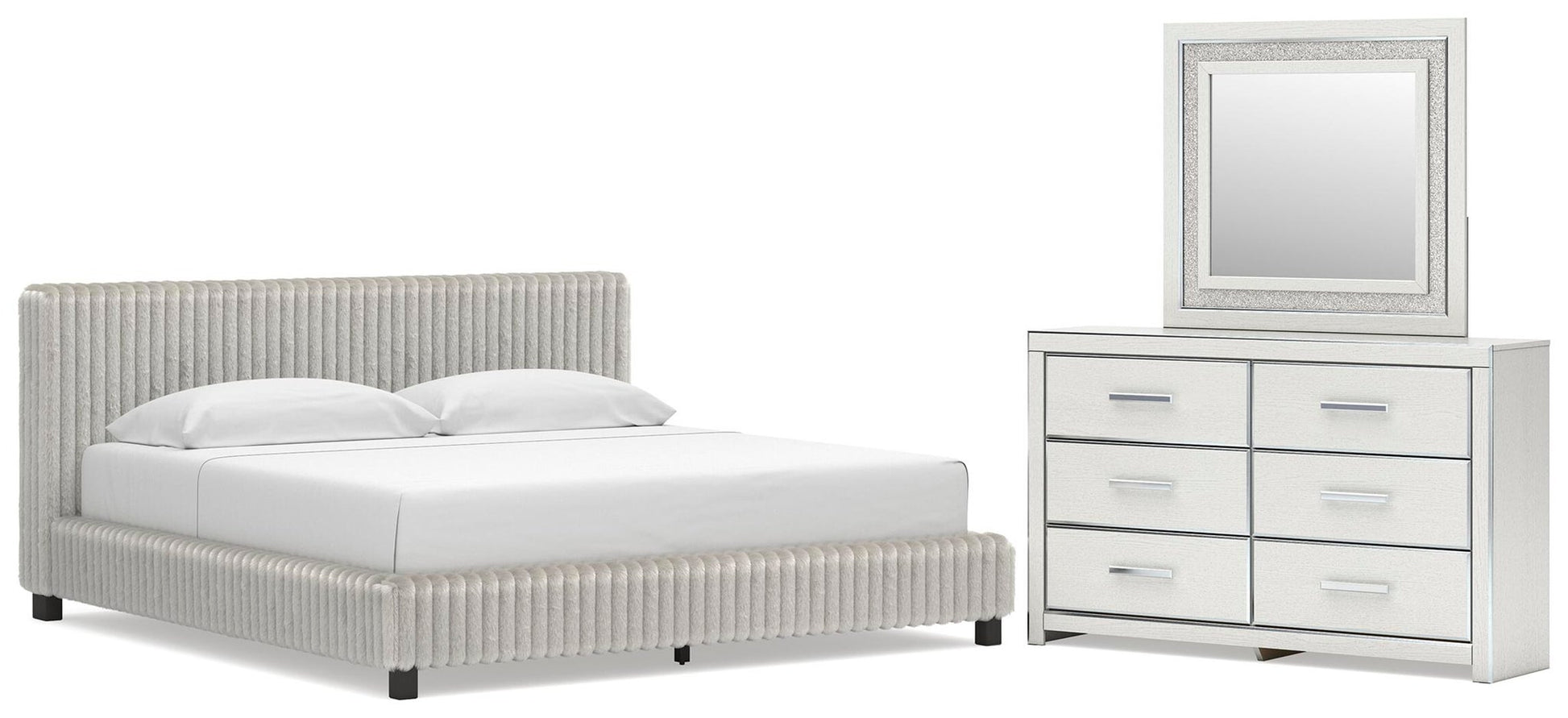 Birmonton  Upholstered Bed, Dresser And Mirror Signature Design by Ashley®