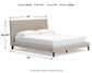 Cielden California  Upholstered Bed With Roll Slats, Dresser And Mirror Signature Design by Ashley®