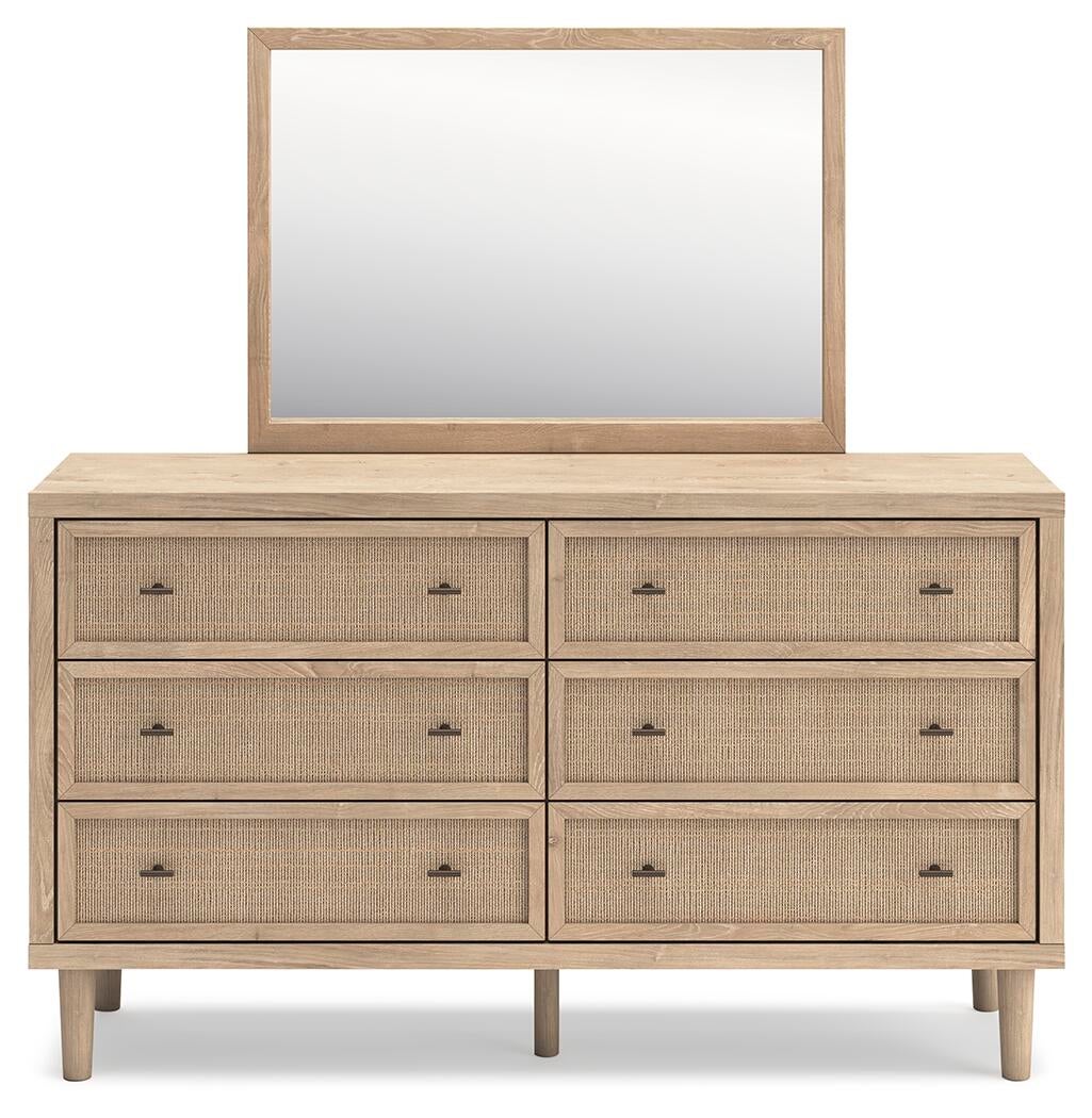 Cielden  Upholstered Bed With Roll Slats, Dresser, Mirror, Chest And Nightstand Signature Design by Ashley®