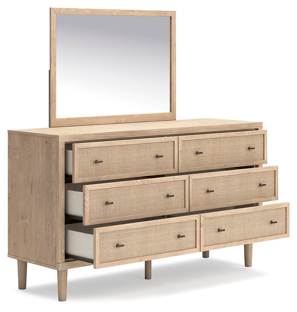 Cielden  Upholstered Bed With Roll Slats, Dresser, Mirror, Chest And Nightstand Signature Design by Ashley®