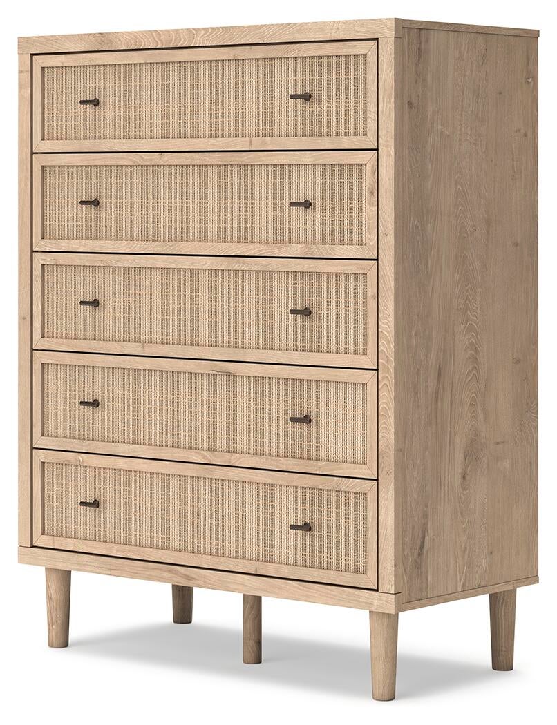 Cielden  Upholstered Bed With Roll Slats, Dresser, Mirror, Chest And Nightstand Signature Design by Ashley®