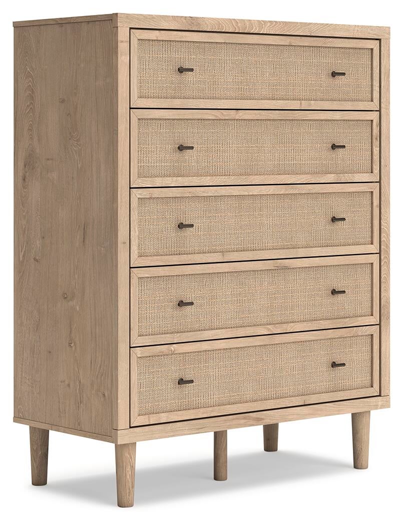 Cielden  Upholstered Bed With Roll Slats, Dresser, Mirror, Chest And Nightstand Signature Design by Ashley®