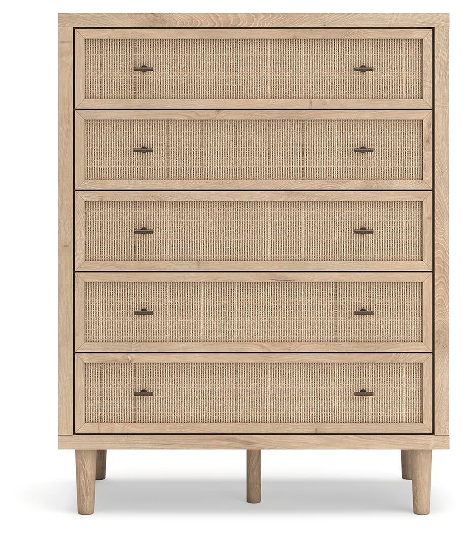 Cielden  Upholstered Bed With Roll Slats, Dresser, Mirror, Chest And Nightstand Signature Design by Ashley®