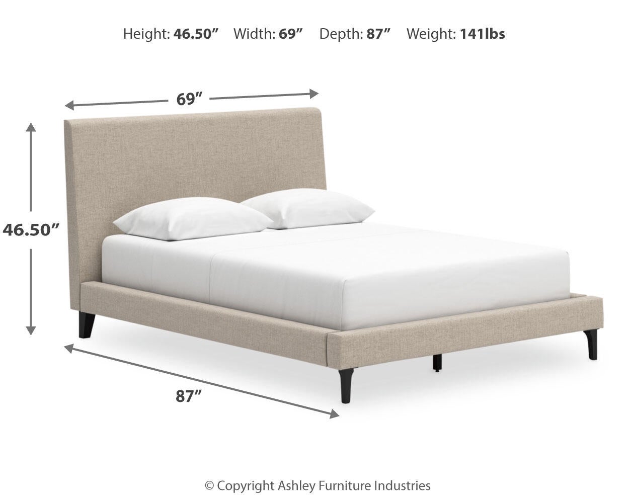 Cielden  Upholstered Bed With Roll Slats, Dresser And Mirror Signature Design by Ashley®