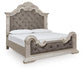 Andonhall  Upholstered Panel Bed With Mirrored Dresser Signature Design by Ashley®