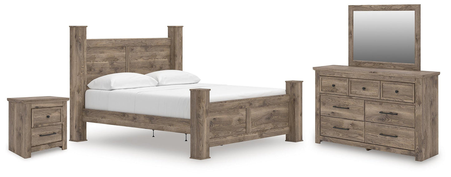 Keithland  Poster Bed, Dresser, Mirror And Nightstand