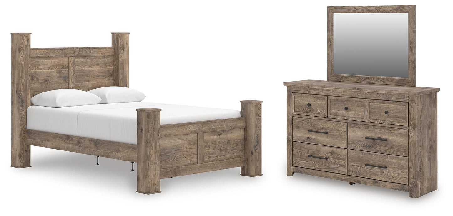 Keithland  Poster Bed With Mirrored Dresser Signature Design by Ashley®