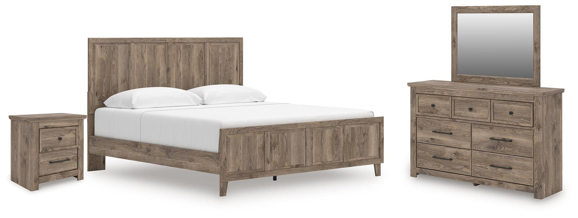 Keithland  Panel Bed With Mirrored Dresser And Nightstand Signature Design by Ashley®