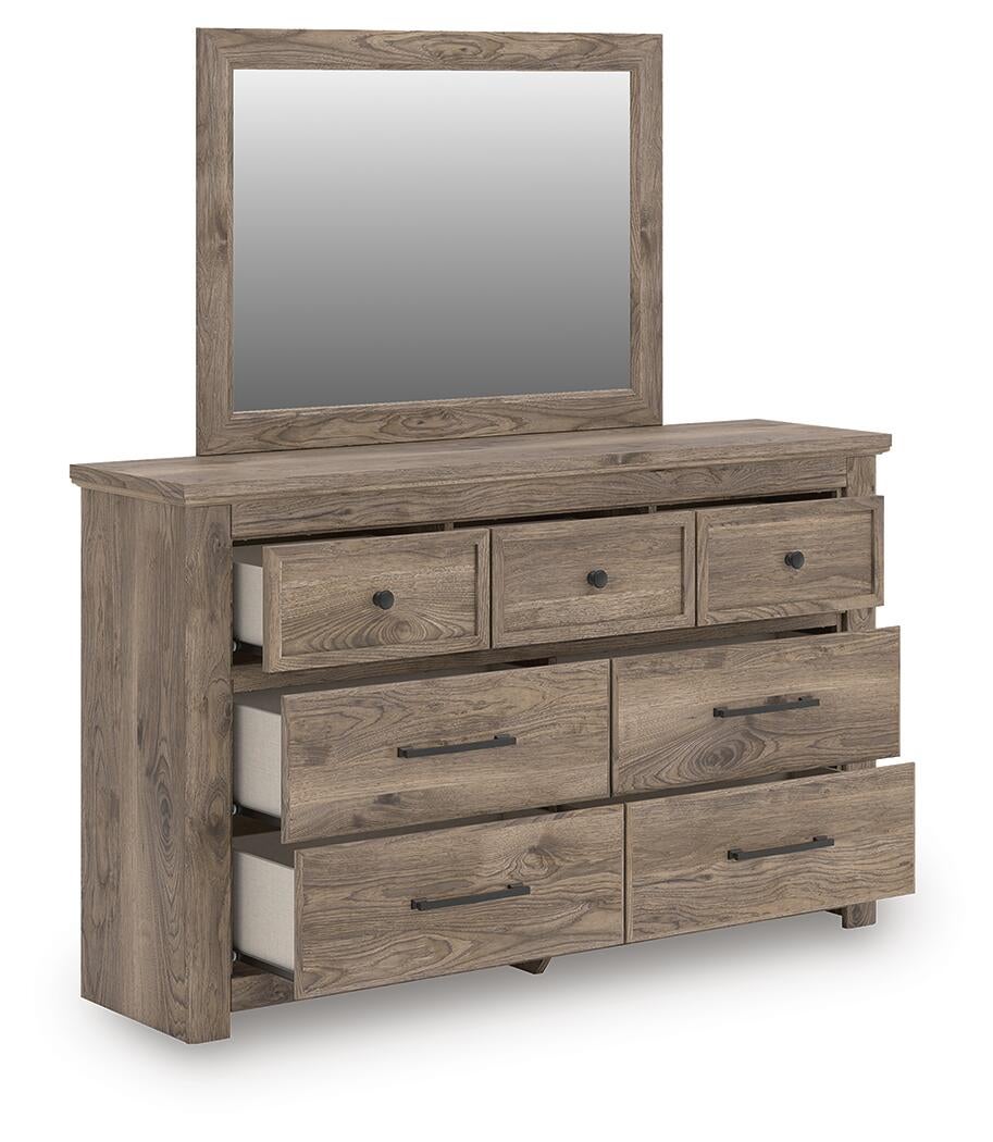 Keithland  Panel Bed With Mirrored Dresser And Nightstand Signature Design by Ashley®