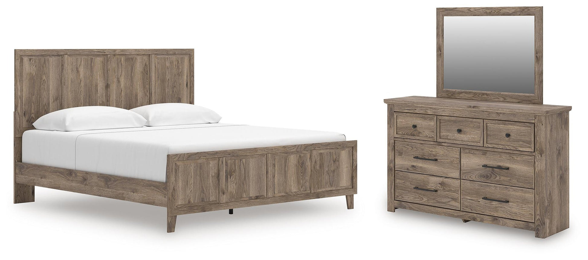 Keithland  Panel Bed With Mirrored Dresser Signature Design by Ashley®