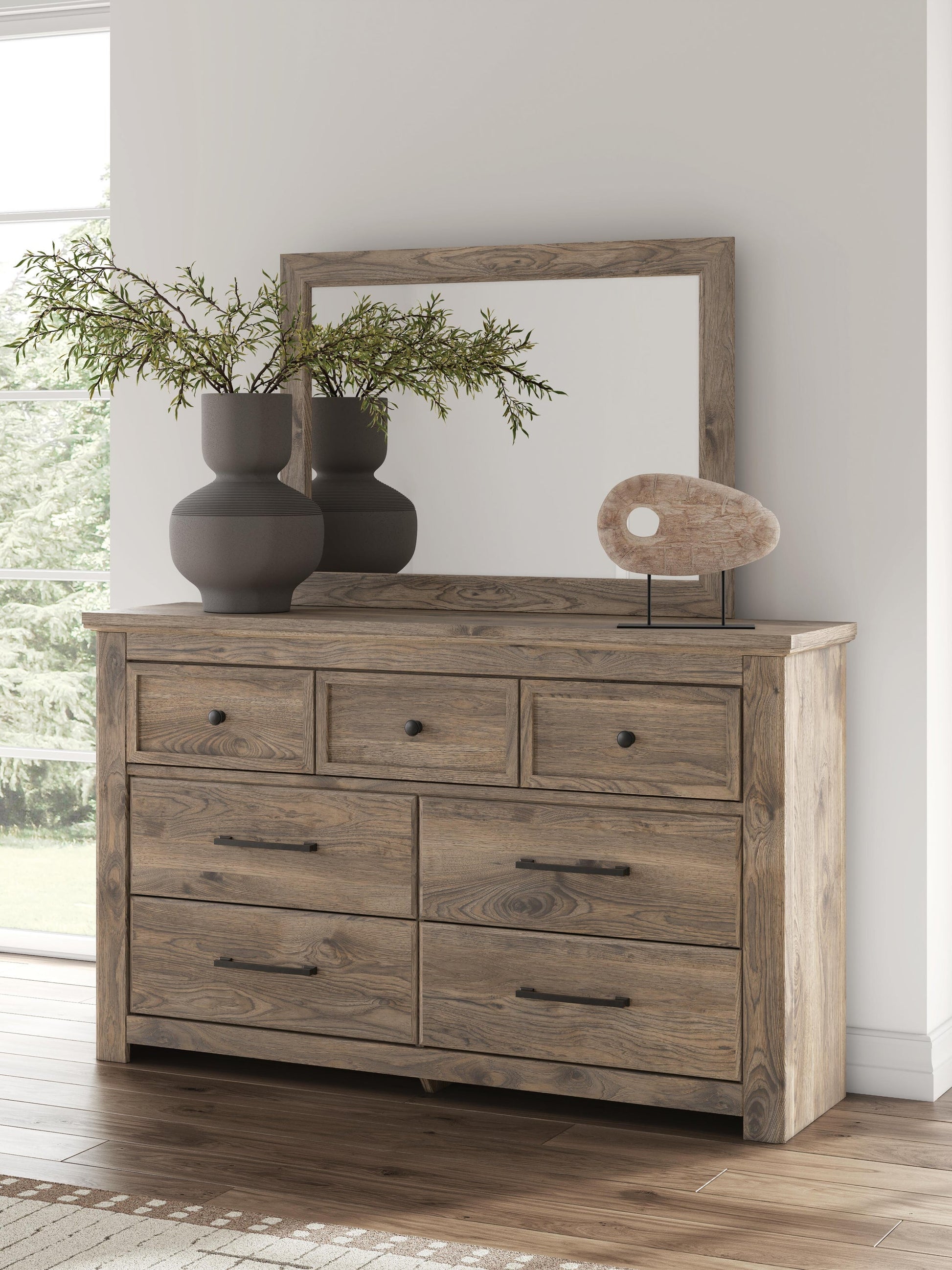 Keithland  Panel Bed With Mirrored Dresser Signature Design by Ashley®