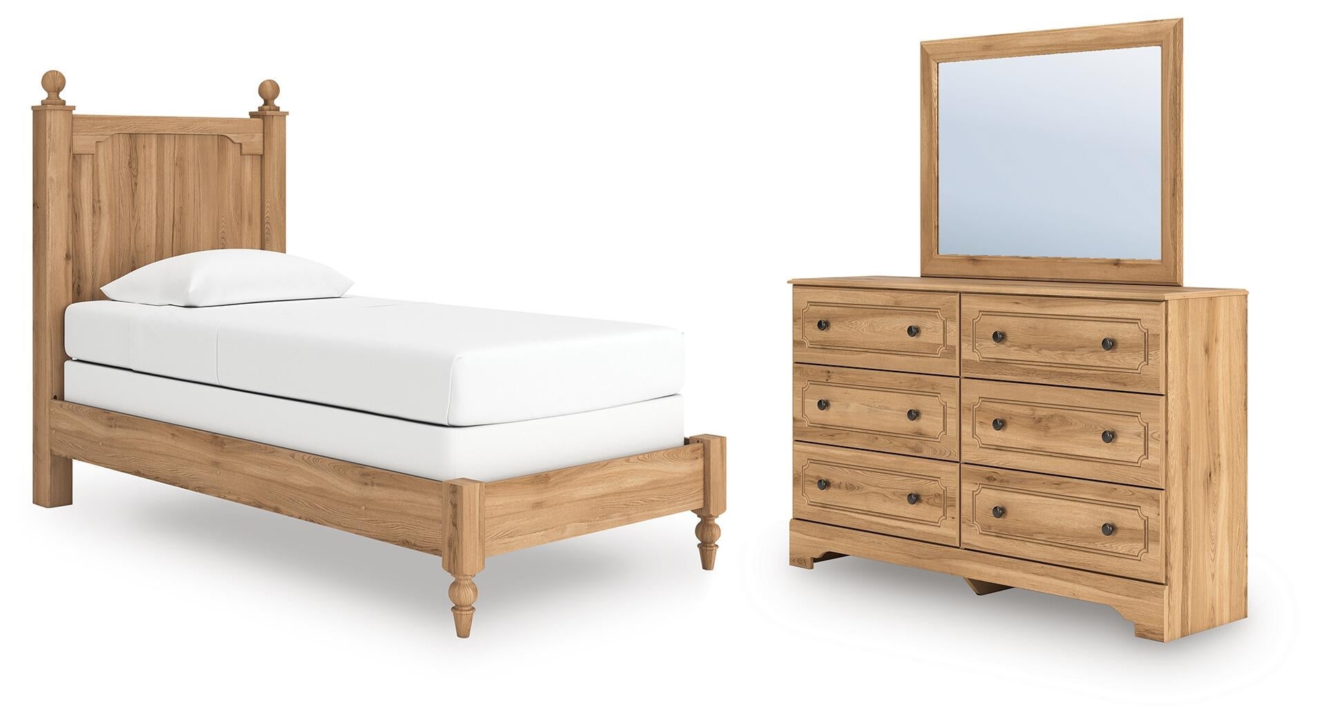 Galletyn  Panel Bed With Mirrored Dresser Signature Design by Ashley®