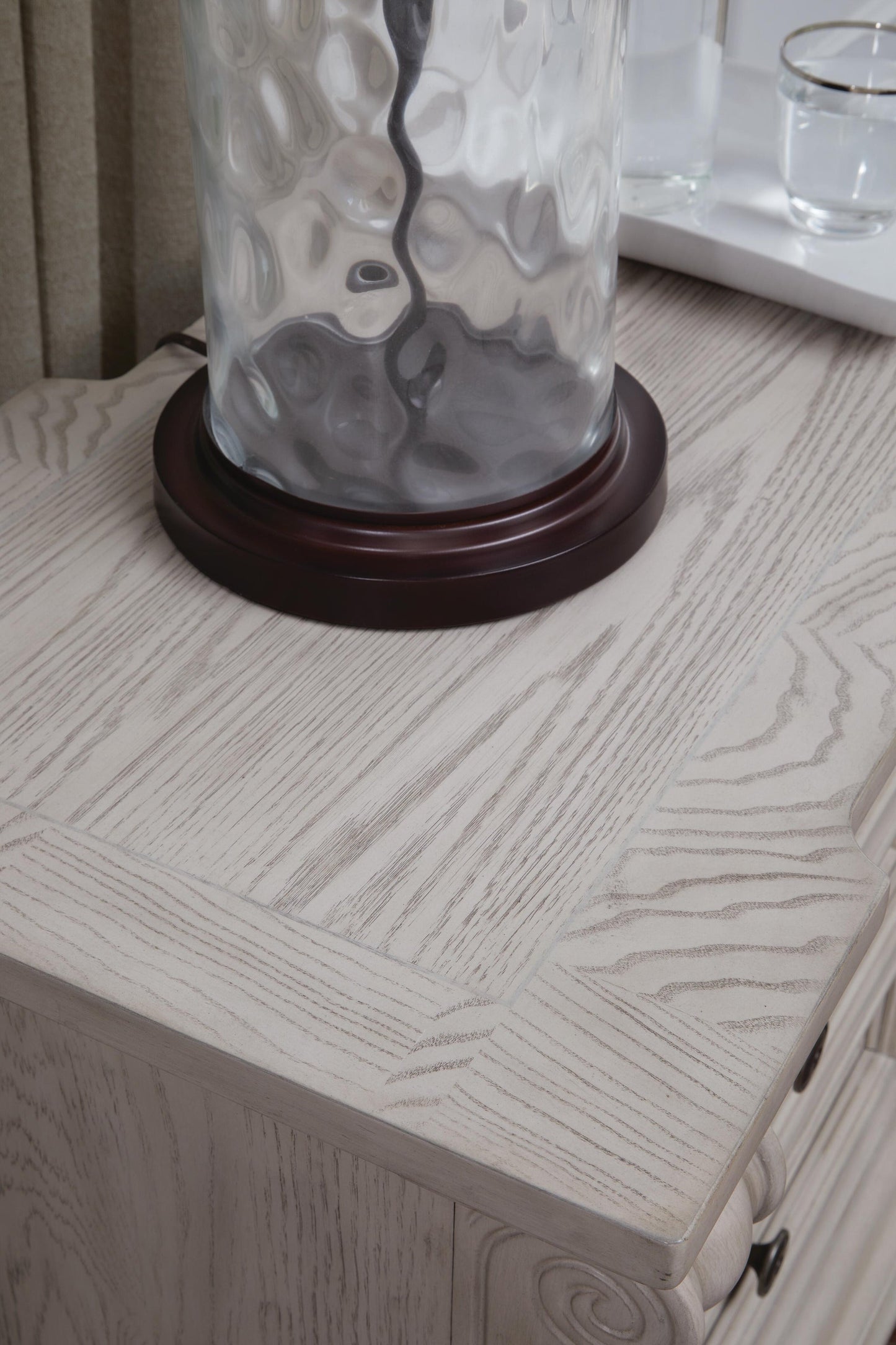 Andonhall  Upholstered Panel Bed With Mirrored Dresser And Nightstand Signature Design by Ashley®