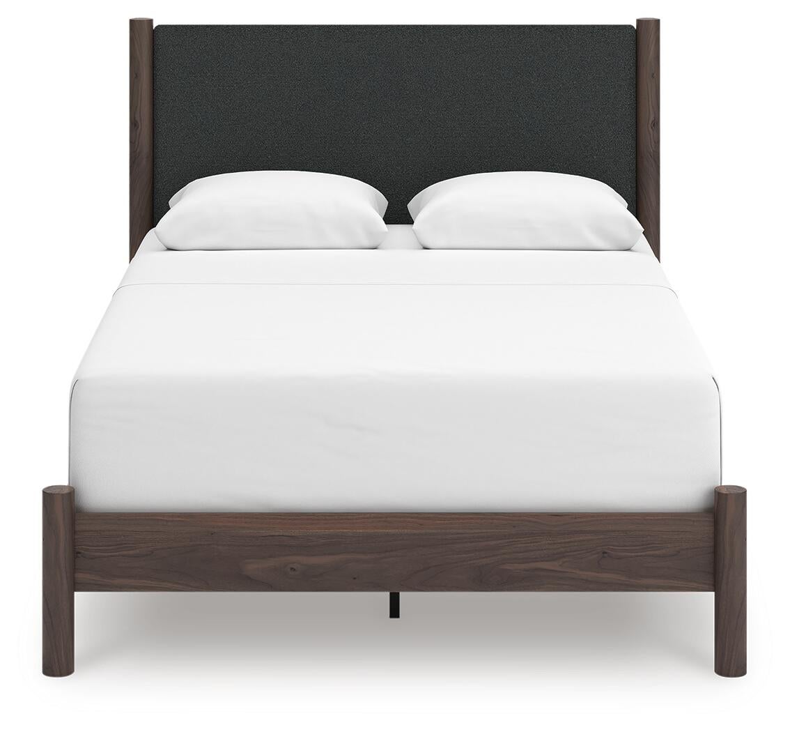 Cadmori  Upholstered Panel Bed, Dresser, Mirror And Nightstand Signature Design by Ashley®