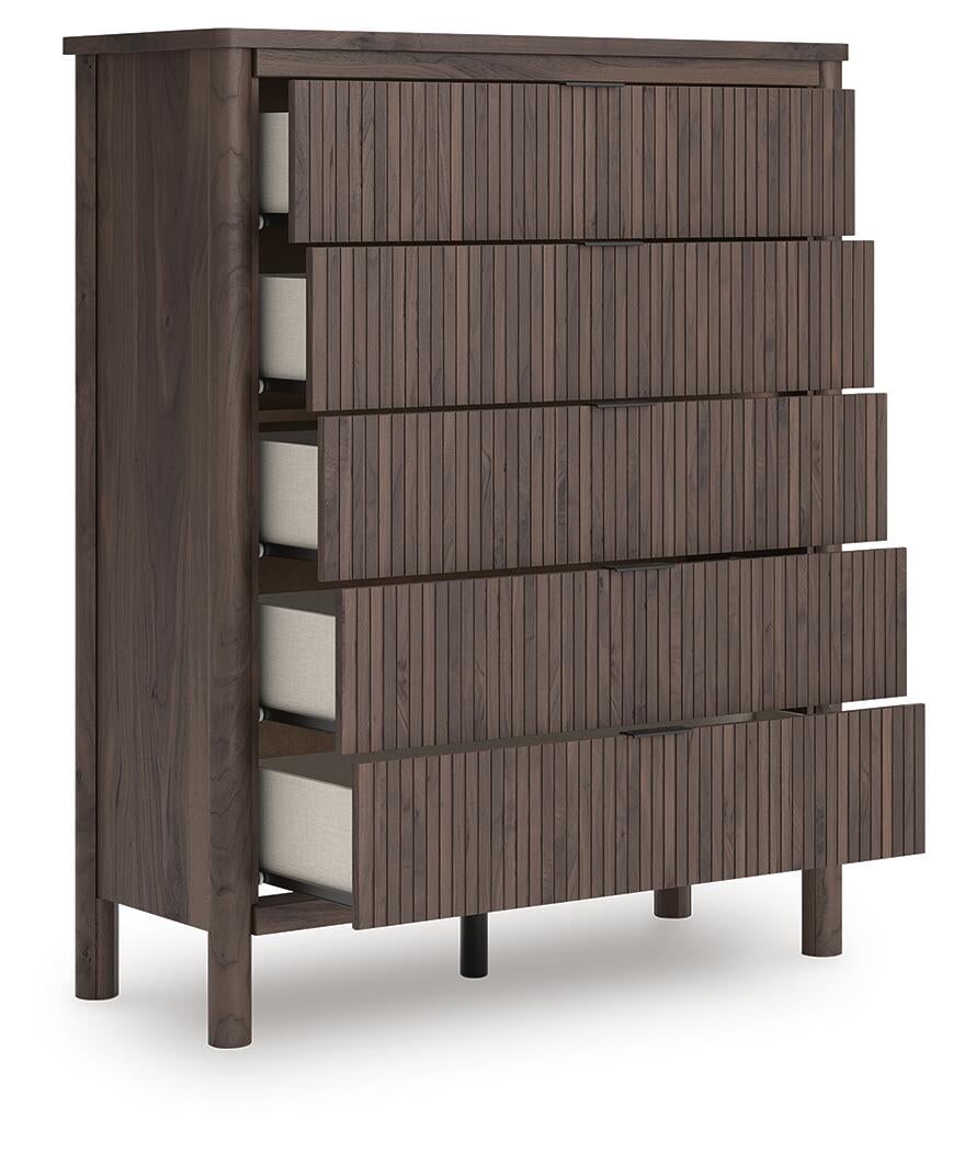 Cadmori  Upholstered Panel Bed, Dresser, Mirror, Chest And Nightstand Signature Design by Ashley®