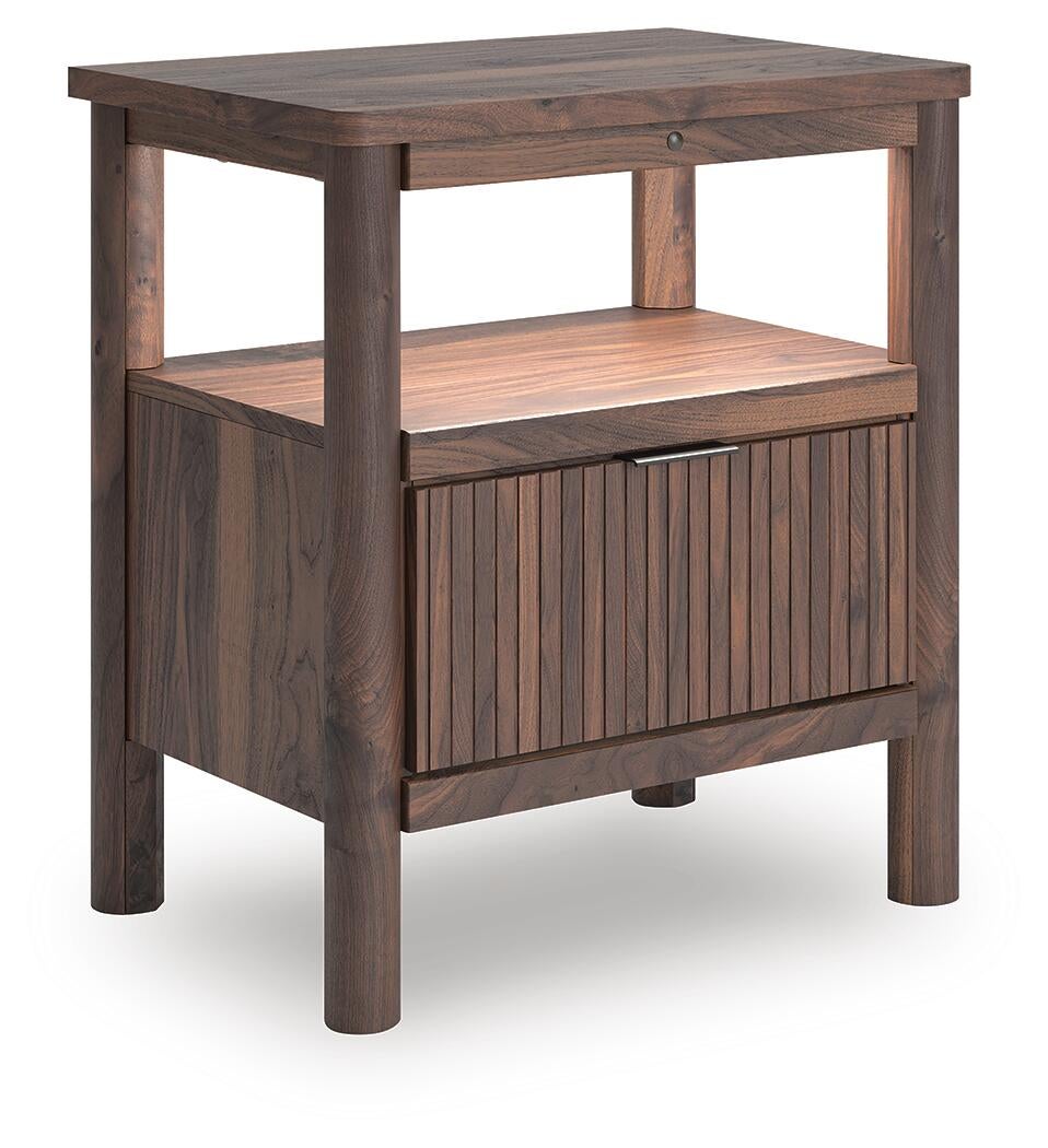 Cadmori  Upholstered Panel Bed, Dresser, Mirror And Nightstand Signature Design by Ashley®