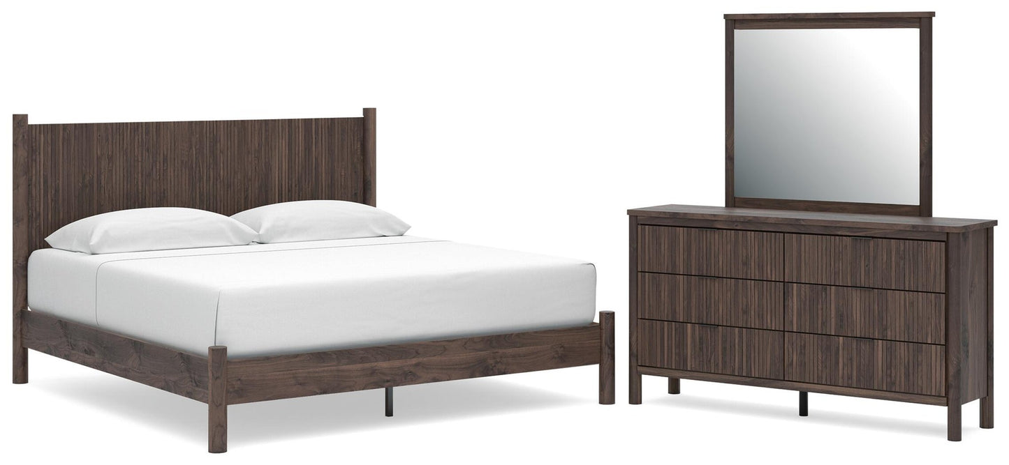 Cadmori  Panel Platform Bed, Dresser And Mirror Signature Design by Ashley®