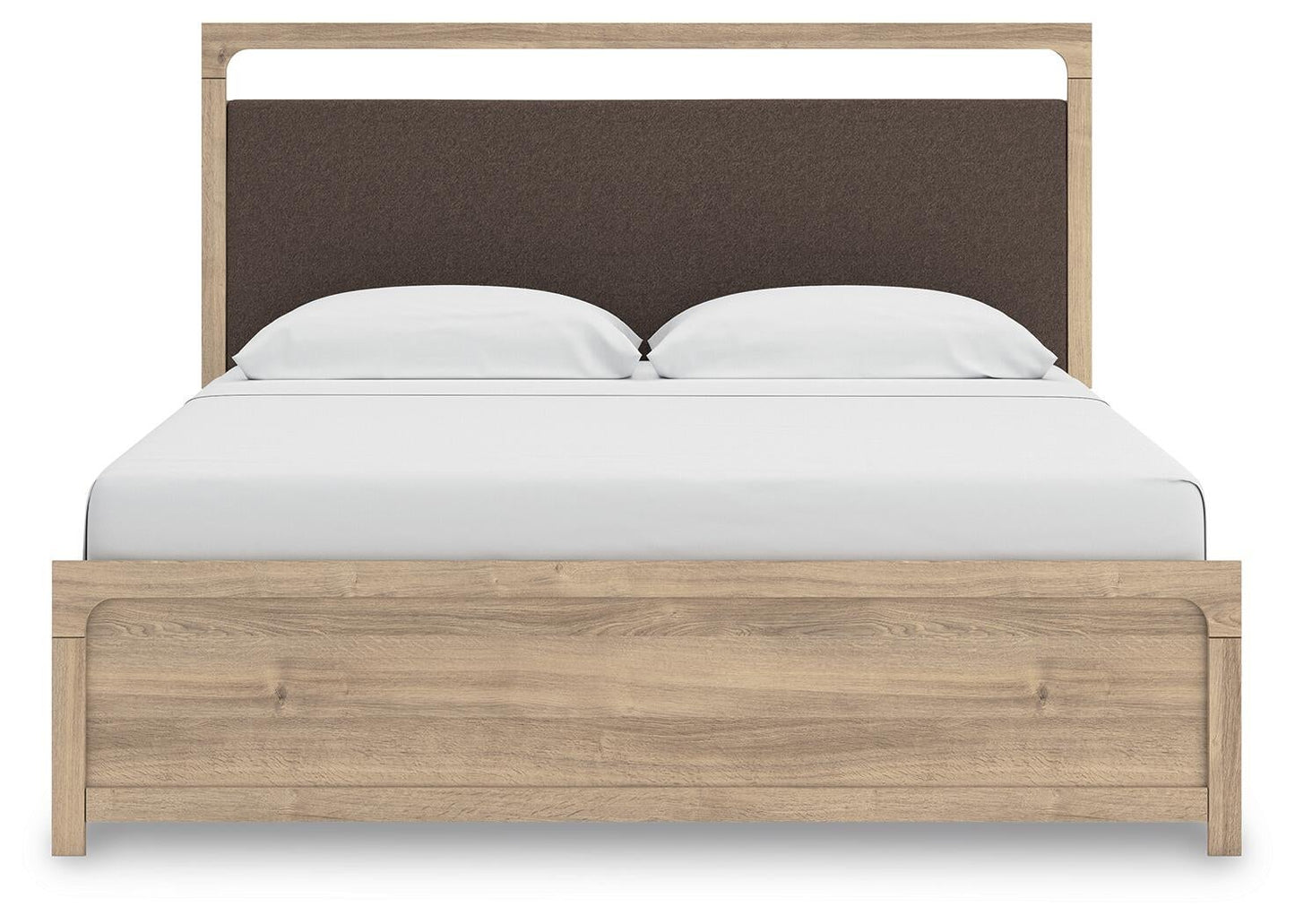 Hollymount  Upholstered Platform Bed, Dresser And Mirror