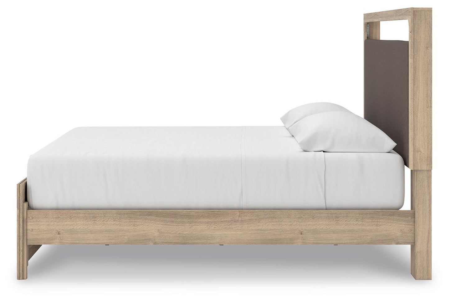 Hollymount  Upholstered Platform Bed, Dresser And Mirror