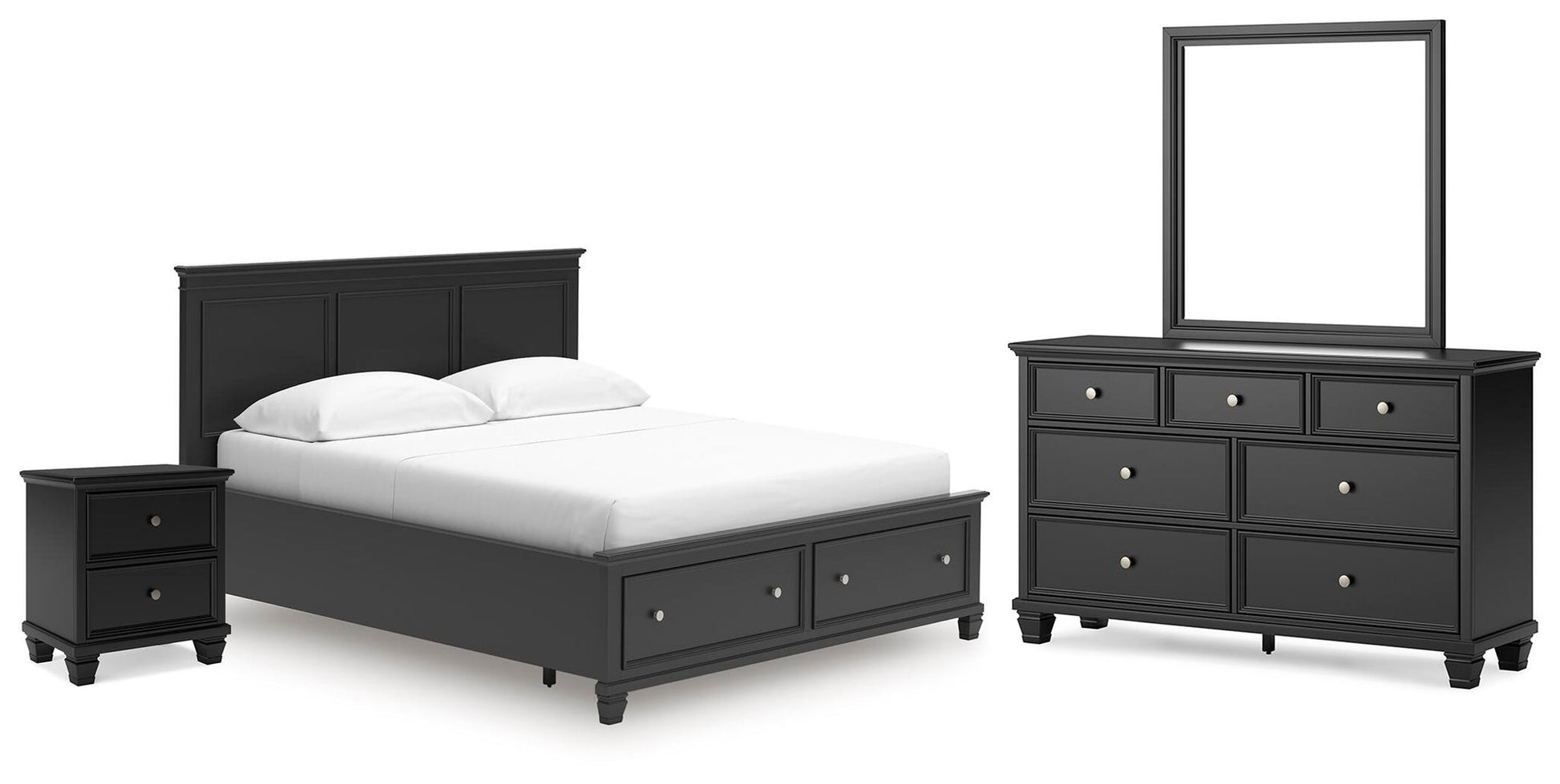 Lanolee California  Panel Storage Bed, Dresser, Mirror And Nightstand Signature Design by Ashley®