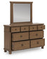 Chadworth  Poster Bed With Mirrored Dresser Signature Design by Ashley®