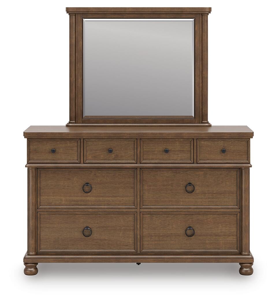 Chadworth California  Poster Bed With Mirrored Dresser And Nightstand Signature Design by Ashley®