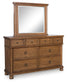 Chadworth California  Poster Bed With Mirrored Dresser And Nightstand Signature Design by Ashley®
