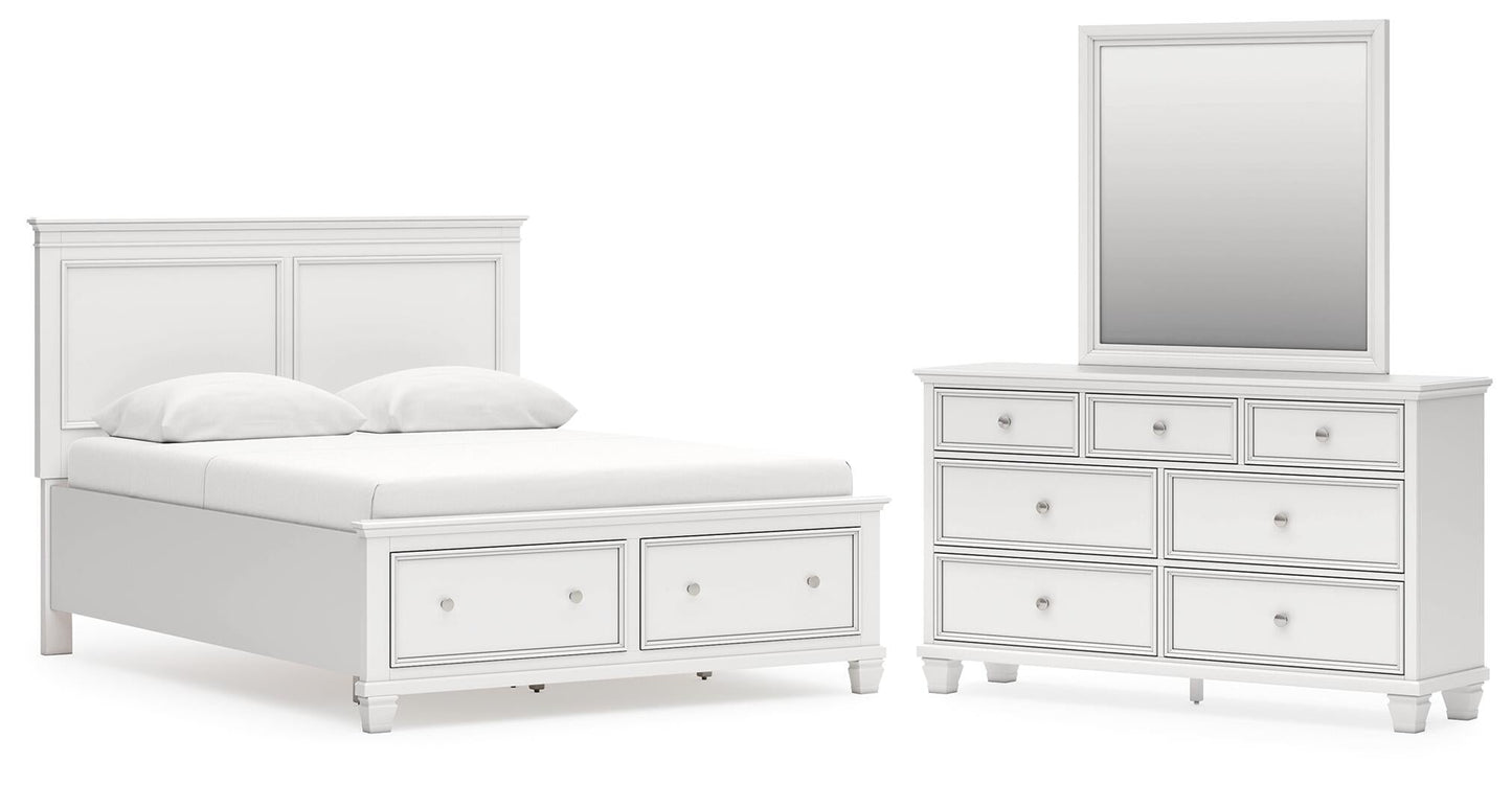 Fortman  Panel Storage Bed With Mirrored Dresser Signature Design by Ashley®