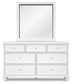 Fortman California  Panel Storage Bed, Dresser, Mirror And Nightstand