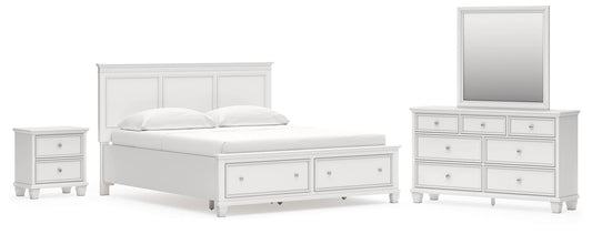 Fortman California  Panel Storage Bed, Dresser, Mirror And Nightstand Signature Design by Ashley®
