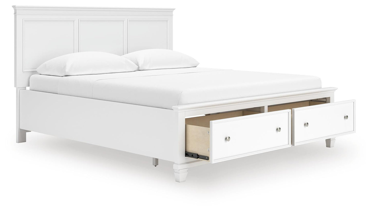 Fortman California  Panel Storage Bed, Dresser, Mirror And Nightstand