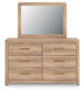 Hollymount  Upholstered Platform Bed, Dresser, Mirror And Nightstand Signature Design by Ashley®
