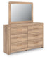 Hollymount  Upholstered Platform Bed, Dresser, Mirror And Nightstand Signature Design by Ashley®