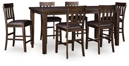 Haddigan Counter Height Dining Table and 6 Barstools Signature Design by Ashley®