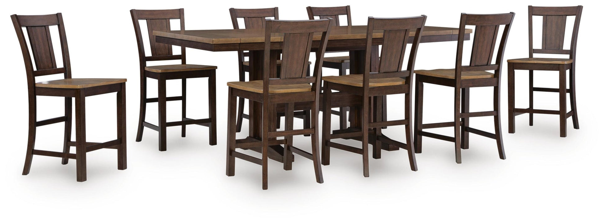 Anixburg Counter Height Dining Table and 8 Barstools Signature Design by Ashley®