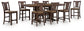 Anixburg Counter Height Dining Table and 8 Barstools Signature Design by Ashley®