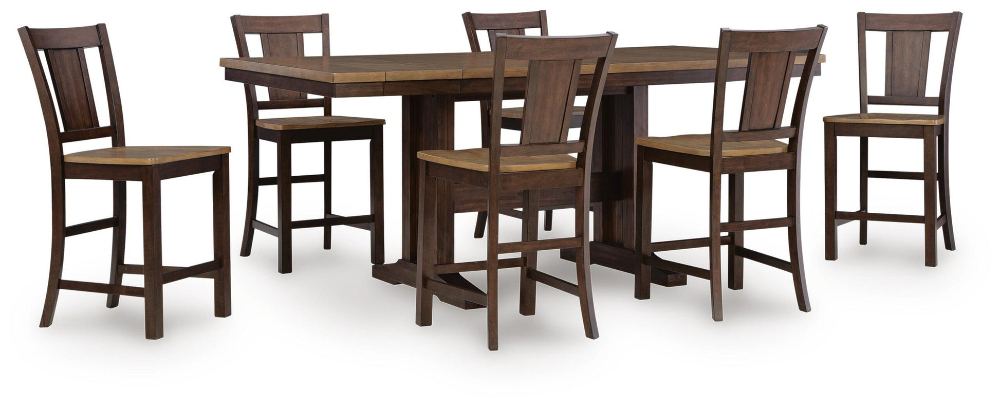 Anixburg Counter Height Dining Table and 6 Barstools Signature Design by Ashley®