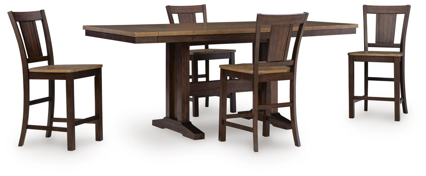 Anixburg Counter Height Dining Table and 4 Barstools Signature Design by Ashley®