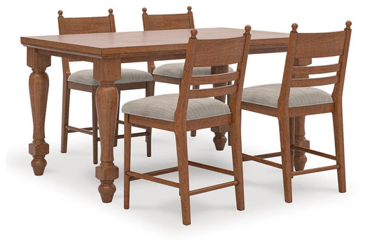 Greddinton Counter Height Dining Table and 4 Barstools Signature Design by Ashley®