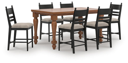 Greddinton Counter Height Dining Table and 6 Barstools Signature Design by Ashley®