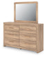 Hollymount  Upholstered Panel Bed, Dresser And Mirror Signature Design by Ashley®