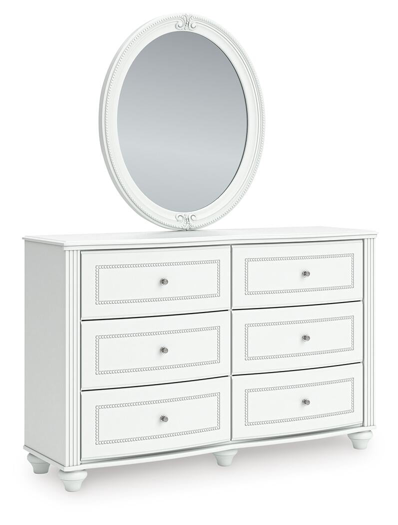 Maylilly  Upholstered Panel Storage Bed, Dresser And Mirror Signature Design by Ashley®